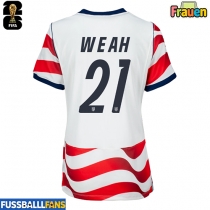 Vereinigte Staaten Timothy Weah #21 Heimtrikot Frauen EM 2024 Kurzarm
